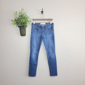 A&F 6 Abercrombie Fitch Super Skinny Jeans Medium Blue Wash Jegging Stretch